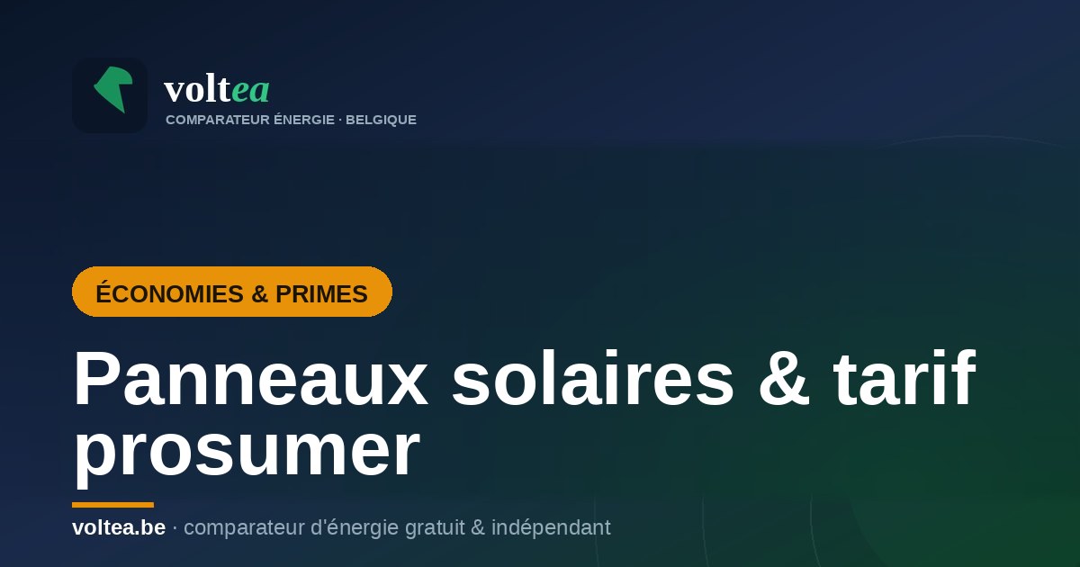 Panneaux solaires et tarif prosumer en Wallonie