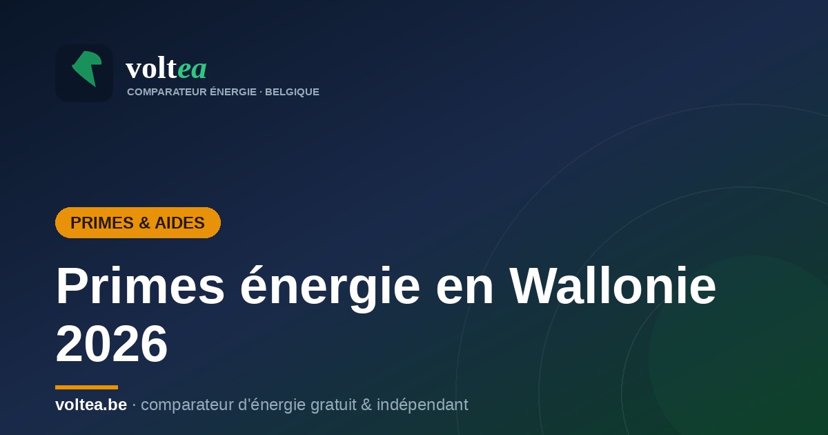 Primes énergie Wallonie 2026 : le guide complet